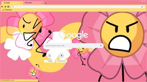 Flower BFDI Chrome Theme - ThemeBeta