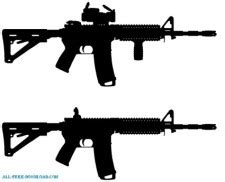 AR 15 Silhouette Free Vector / 4Vector