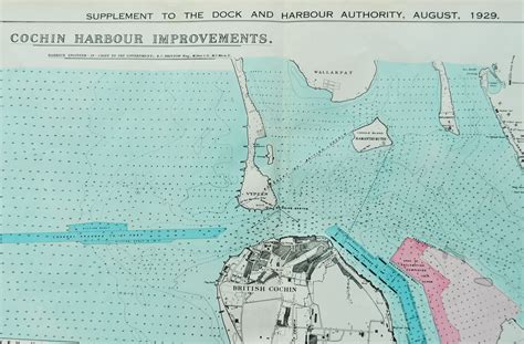 Construction of Willingdon Island Kochi, 1929 Map - Past-India