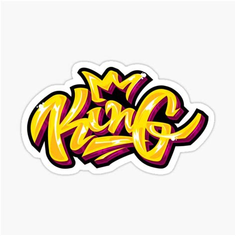 "King Graffiti Art" Sticker for Sale by machmigo | Redbubble