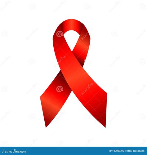 HIV Aids Awareness Red Ribbon Symbol Stock Vector - Illustration of ...