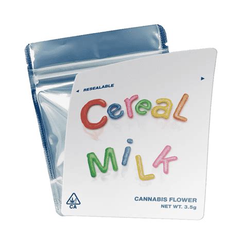 Cereal Milk Mylar Bags - Labelled or Unlabelled - Strain Labels