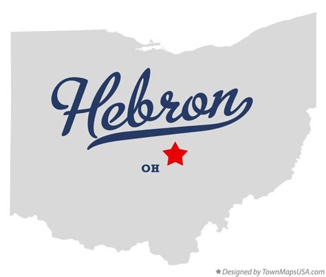 Map of Hebron, OH, Ohio