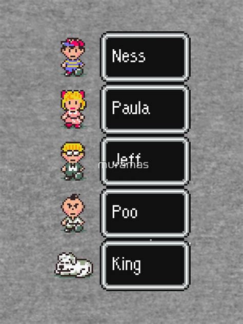 "Earthbound - Characters with names" Lightweight Sweatshirt by muramas ...