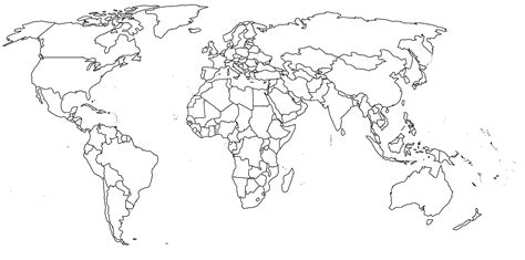 World Map Vector Outline at GetDrawings | Free download