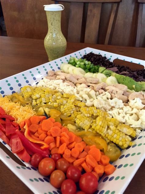 Rainbow Salad with Homemade Parmesan Vinaigrette