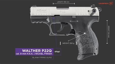 Walther P22Q | cal. 9 mm P.A.K. | product presentation - YouTube