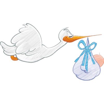 Stork Carrying Baby transparent PNG - StickPNG