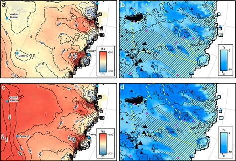 Ice sheet model experiments showing reconstructions of the East ...