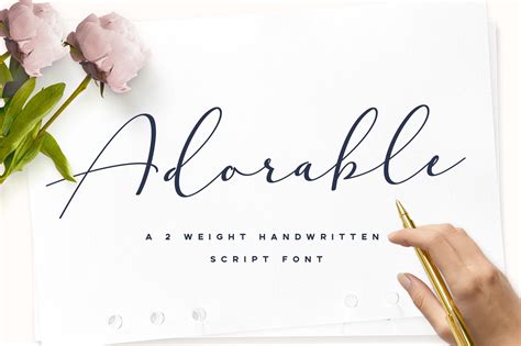 Adorable Handwritten Script Font | Script Fonts ~ Creative Market