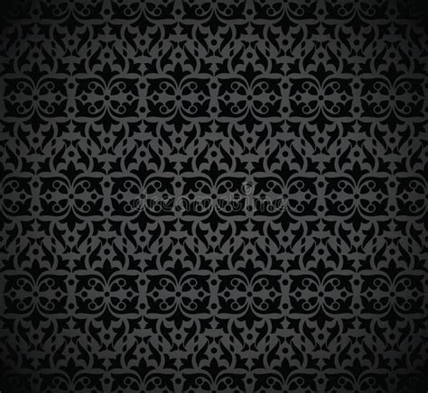 Seamless Royal Black Wallpaper Design Stock Vector - Illustration of ...