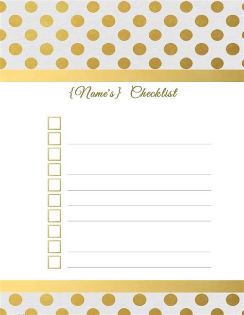 Checklist Template