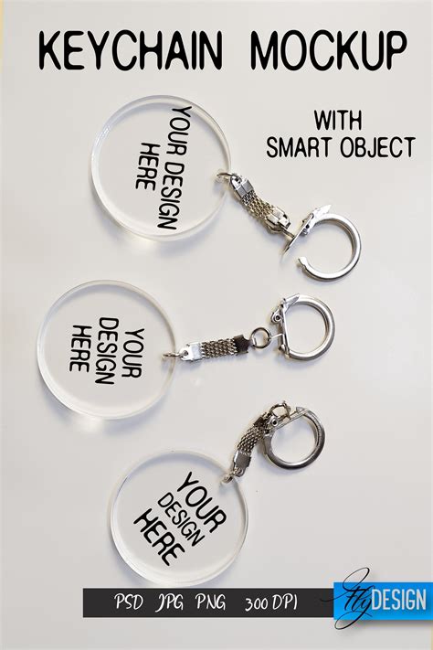 Mockup with Smart Object. Keychain Mockup. Key Keychain. PSD (1250115 ...