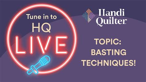 HQ Live: Basting Techniques - YouTube