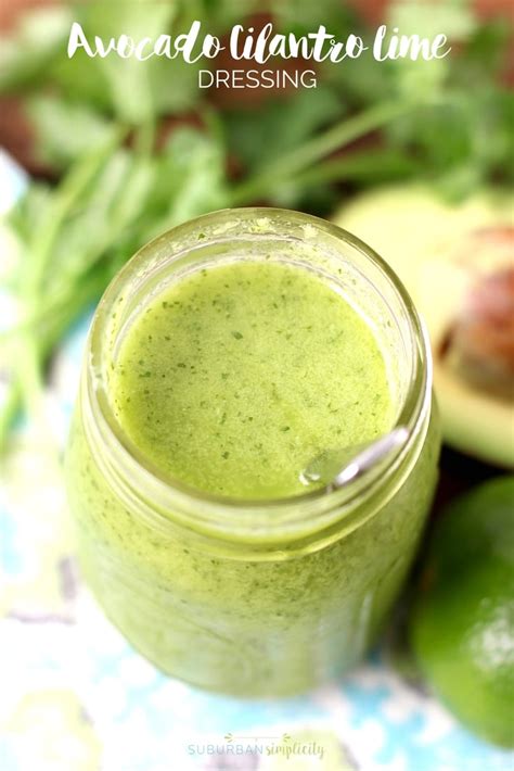 Healthy Avocado Cilantro Lime Dressing | Paleo Avocado Salad Dressing