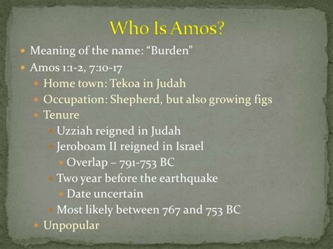 Amos | "What Does The Lord Require Of Us? a Minor Prophets Series