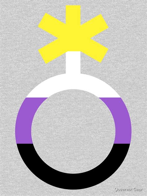 "Nonbinary Pride Symbol with Nonbinary Flag Colors" T-shirt by ...