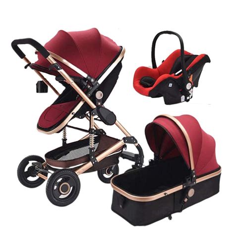 Baby stroller 3 in 1 newborn baby carriage - Red | Shop Today. Get it ...