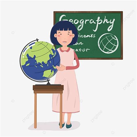 a woman standing in front of a blackboard with a globe on it and writing