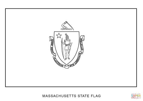 Massachusetts Flag Coloring Page - Coloring Home