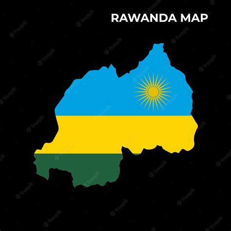 Premium Vector | Rwanda national flag map design illustration of rwanda ...