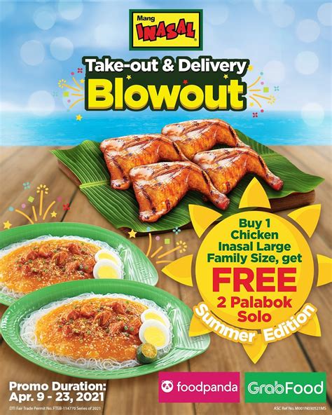 Mang Inasal Takeout and Delivery Blowout Summer Edition - April 9 to 30