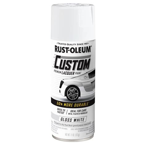 Rust-Oleum Custom Lacquer Gloss White Spray Paint 12oz