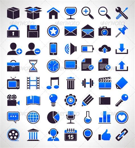 Set of 56 Simple Universal Icons | Vector art, Stock illustration, Icon