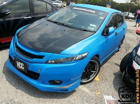 STRIKING BLUE STICKER WRAP MODIFIED HONDA CITY HCC