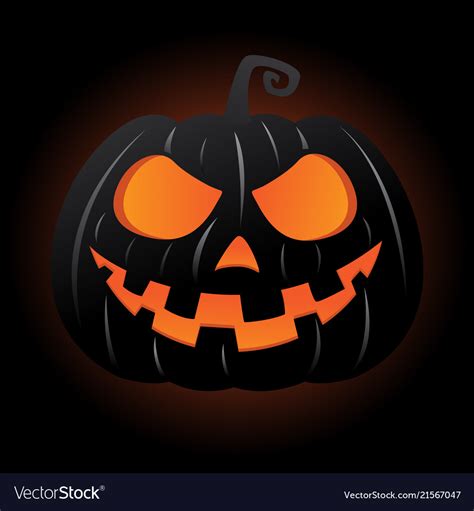 Jack o lantern pumpkin smiley face Royalty Free Vector Image