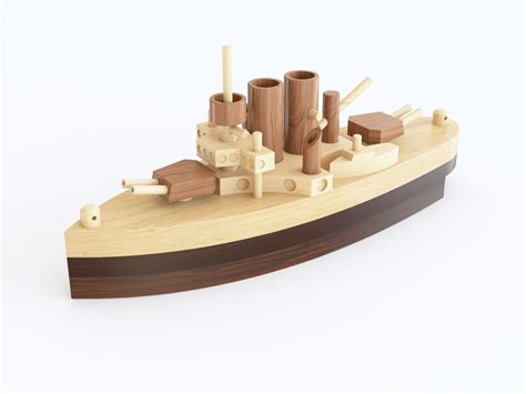 3D Wooden toy ship 05 | CGTrader