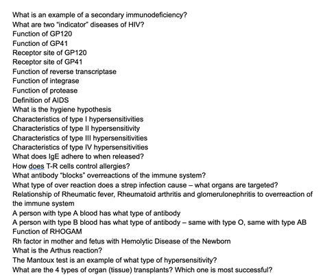 Solved What is an example of a secondary immunodeficiency? | Chegg.com