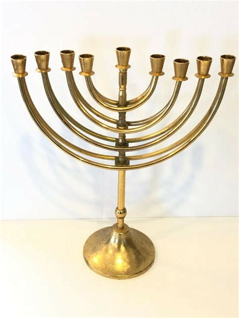 Details about Vintage Jewish Hanukkah Chanukah Menorah Jerusalem Israel ...