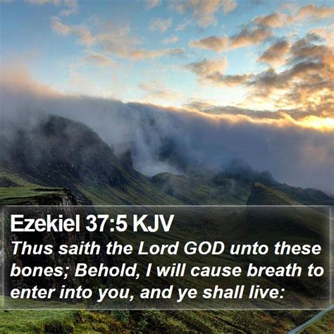 Ezekiel 37:5 KJV Bible Verse Images