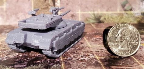 Merkava MK2 Tank 1/100 Scale, 3D Resin Printed Near Modern War Flames ...