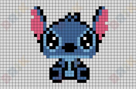 Stitch | Minecraft pixel art, Stitch disney, Pixel art grid