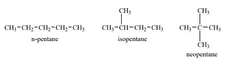 Three structural isomers have the formula C5H12. Draw and name the ...