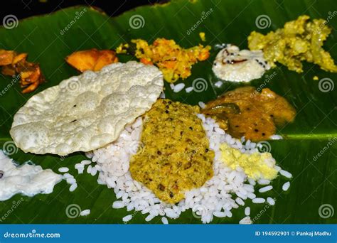 Traditional Onam Sadhya or Onam Feast. Traditional South Indian Food ...