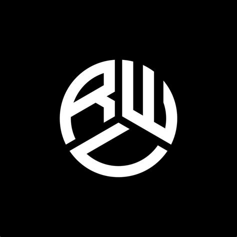 RWU letter logo design on black background. RWU creative initials ...