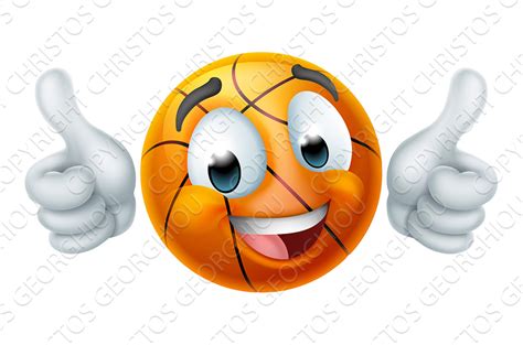 Basketball Ball Emoticon Face Emoji | Photoshop Graphics ~ Creative Market