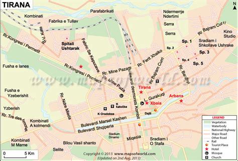 Tirana Map | Map of Tirana | Tirana City Map