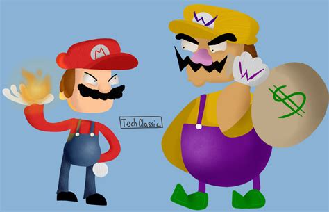 Mario VS Wario by TechClassic on DeviantArt