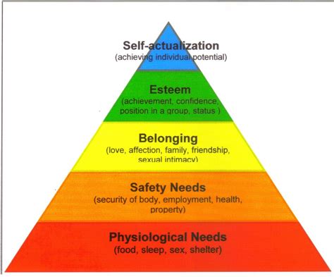 Maslow Hierarchy Of Needs With Examples