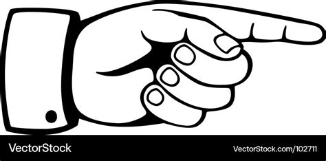 Pointing hand Royalty Free Vector Image - VectorStock