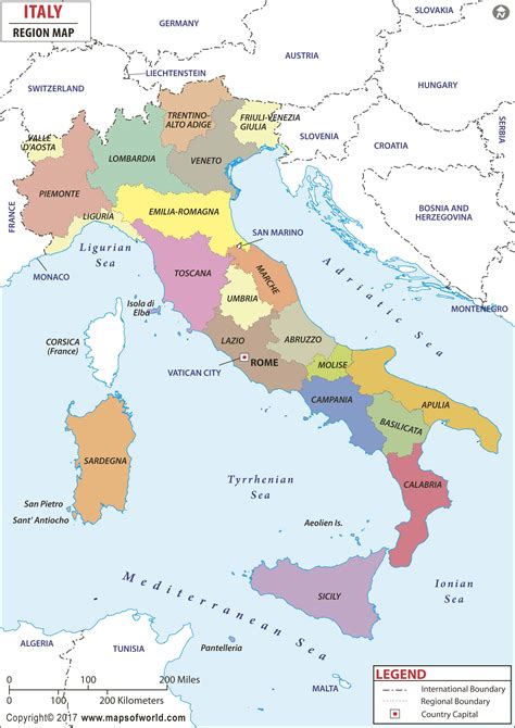 Italy Regions Map