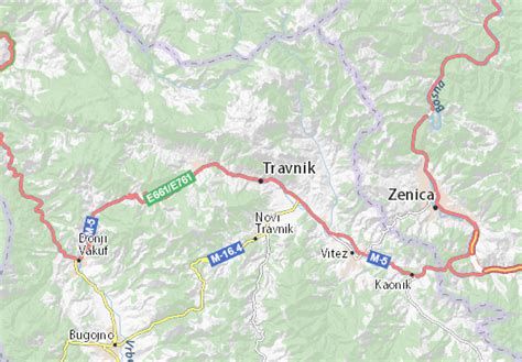 MICHELIN Travnik map - ViaMichelin