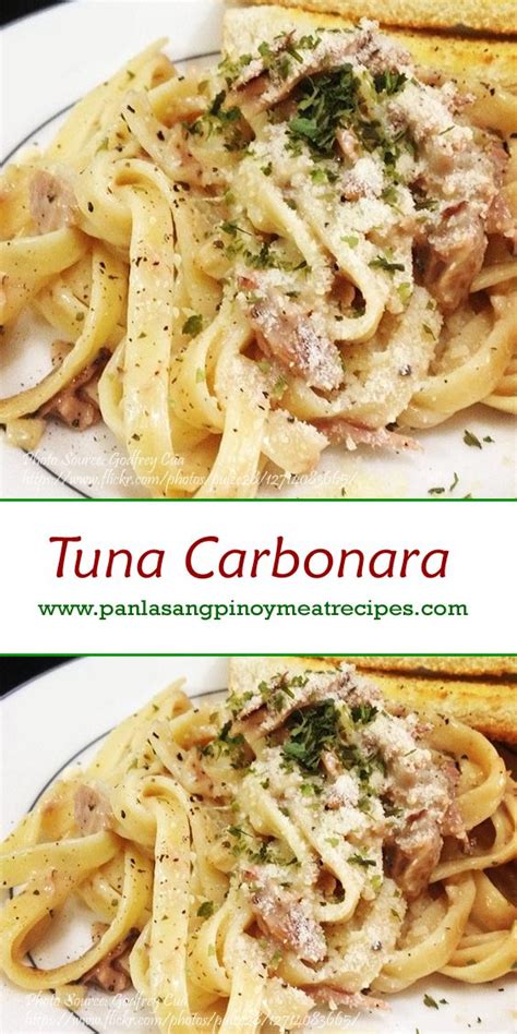 Tuna Carbonara Recipe | Panlasang Pinoy Meaty Recipes | Recipe | Easy ...