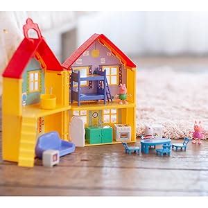 Peppa Pig’s House Playset, 17 Pieces - Includes Foldable House Case ...