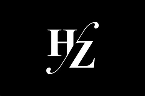 HZ Monogram Logo Design By Vectorseller | TheHungryJPEG.com