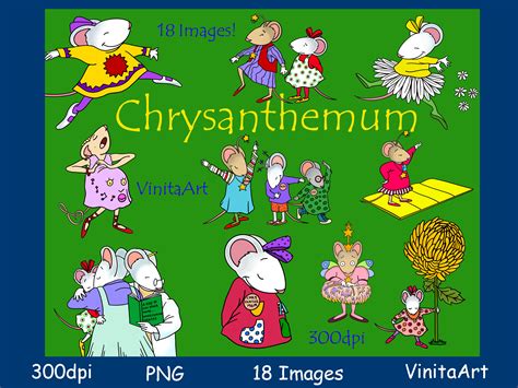 Chrysanthemum Book Clipart